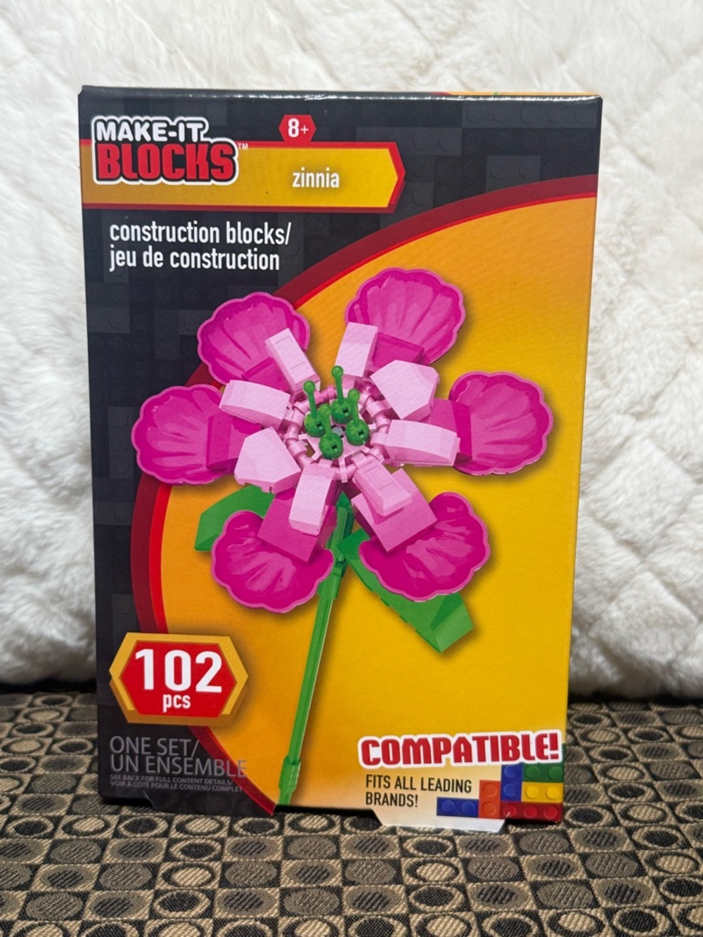 Make-It Blocks Zinnia Flower Construction Set - 102 pcs